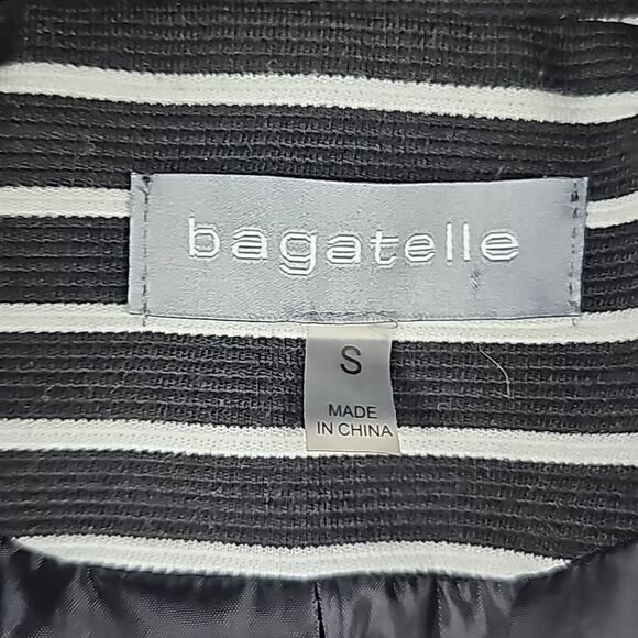 Bagatelle -951 Women's‎ Striped Moto Jacket Size Small - Picture 5 of 11